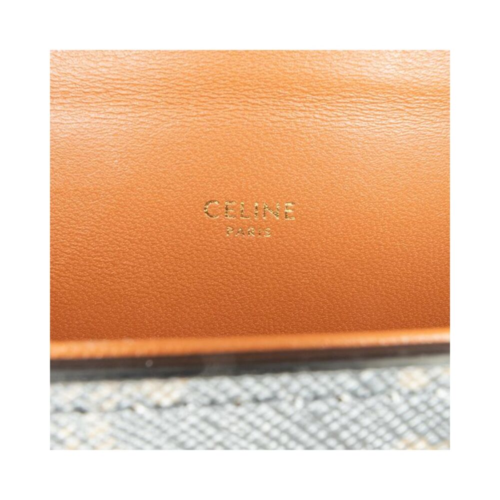 Pre Loved Celine Triomphe Coated Canvas Box Top Handle Bag Women Brown Messenger - Picture 5 of 6